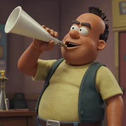 master shake using a bong, realistic, meatwad in background