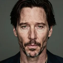 a masterpiece portrait photo of an older keanu reeves who looks like a manic pixie dream girl mary elizabeth winstead symmetrical face