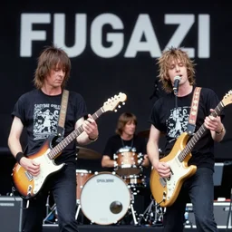 Fugazi live 1992, live at Lollapalooza, Ian MacKaye, Guy Picciotto, punk rock, alternative rock, VHS quality, MTV footage