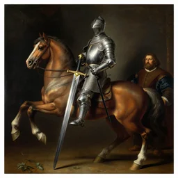 knight with giant and too heavy sword, no horse, by camille corot, by fernando botero, by pieter bruegel the elder, painting, fine art, high contrast, divine, strong, rembrandt lighting, ray tracing global illumination, ray tracing reflections, insanely detailed and intricate, hypermaximalist, elegant, ornate, hyper realistic, super detailed