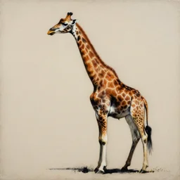 “ a painting of a giraffe inspired by banksy ”