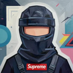 Supreme x Ninjas Profile Picture by Sachin Teng, asymmetrical, Organic Painting , Matte Painting,  geometric shapes, hard edges, graffiti, street art,:2 by Sachin Teng:4