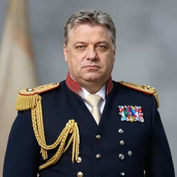 id photo of a viktor orban in emperor outfit, art by tomasz alen kopera