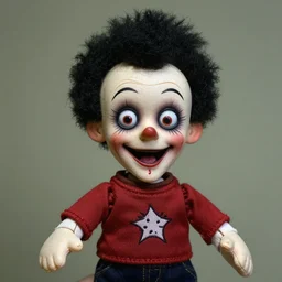 ultra high detailed stunning portrait of a ventriloquist dummy in eraserhead, scary, horrifying, creepy