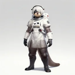 portrait male anthro otter dressed in astronaut outfit character full body precis no blur, concept art, character sheet, nier automata, gaston bussiere, greg rutkowski, tsutomu nihei, cyberpunk, trending on artstation, featured on pixiv, hyper detail, cinematic composition, 8 k, detailed face
