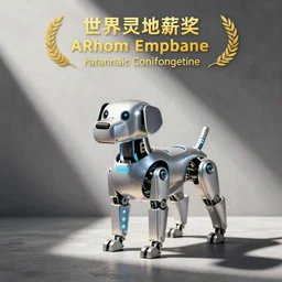 A robot dog, photo taken by a nikon