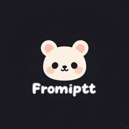dark background, symmetrical, a cute logo for a prompt randomizer app, vector art, company logo, trendy