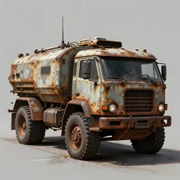 concept art of a rusty sci - fi truck, trending on conceptartworld, by simon stalenhag