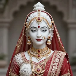 portrait of a cute white hindu girl wearing intricate hindu accessories and clothes by greg rutkowski, digital art, trending on artstation, hd, 8 k, highly detailed, good lighting, beautiful, epic, masterpiece