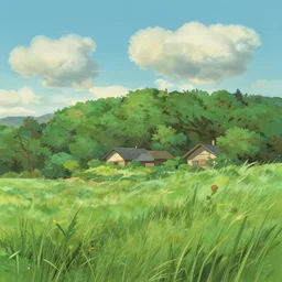beautiful landscape by studio ghibli