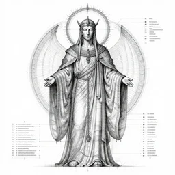 a detailed blueprint of god