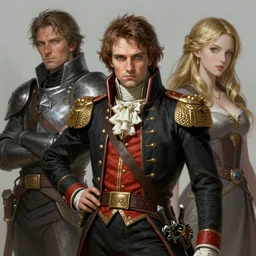 napoleon, fire emblem, suikoden, art by artgerm and greg rutkowski and magali villeneuve, portrait, d & d, fantasy, highly detailed, digital painting, trending on artstation, concept art, sharp focus, illustration