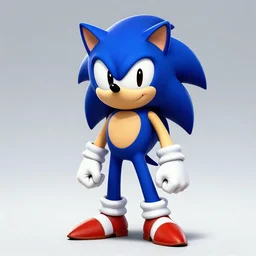 Sonic the headhoog humanoid in genshin impact, trending on art station concept art