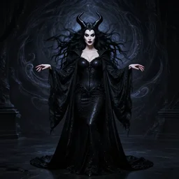 style of hubert robert : : gorgeous willa holland : : evil witch, swirling black magic : : symmetrical face, symmetrical eyes : : full body pose : : gorgeous black hair : : magic lighting, low spacial lighting : :