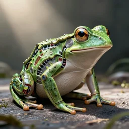 biomechanical frog concept art trending on art station