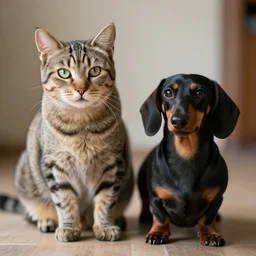 tabby cat mixed with a dachshund