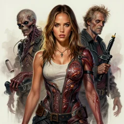 beautiful digital painting jessica alba / movie the thing 1 9 8 2 / john carpenter with high detail, body transformation, the thing 1 9 8 2, the thing 2 0 1 1, rob bottin, 8 k, stunning detail, photo by artgerm, greg rutkowski and alphonse mucha, unreal engine 5, 4 k uhd