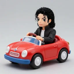 michael jackson in a little tikes cozy coupe 1 9 8 9. portrait by jean giraud and anton otto fischer