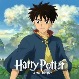 poster for a film fantasy japanese animation called harry potter, a new hope, 8 k, hd, dustin nguyen, akihiko yoshida, greg tocchini, greg rutkowski, cliff chiang