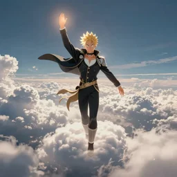 dio brando stopped time forever and ascend into heaven, epic scene, by greg rutkwoski, trending on artstation, incredibly detailed