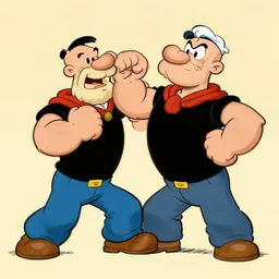 popeye punching brutus