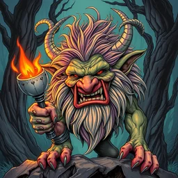 an troll, d & d illustration by dan mumford and jeff easley
