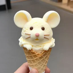 ice cream with the shape of a mouse