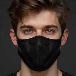 european young man wearing black mask, beautiful face, highly detailed face!!!, true anatomy!, extremely detailed!, digital painting, unreal engine 5, art by tom bagshaw