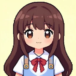 cute anime girl pixel art filter 8bit resolution