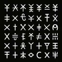 texture of vector ancient symbols on perfect clean black background, dacian symbols, thracic symbols, trending on artstation, stock photo textures, clean design, vector art, amazing symbols, illustrator,
