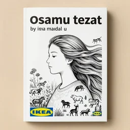 ikea manual by osamu tezuka. a beautiful illustration of a woman with long flowing hair, wild animals, & a dark, starry night sky.