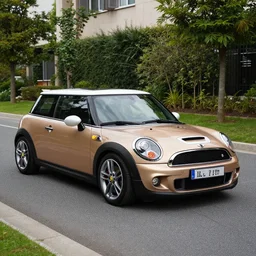 of a mini cooper mixed with ferrari