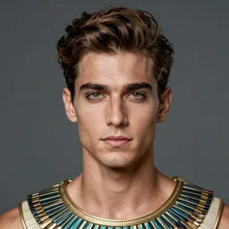 portrait of handsome brown hair male, sumerian clothes, high detail, shaved face, cleary see face, detailed eyes, by gaston bussiere, bayard wu, greg rutkowski, auguste bourotte, odd nerdrum, maxim verehin, dan dos santos, masterpiece, sharp focus, cinematic lightning