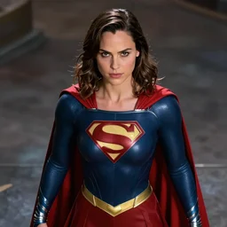 a potrait of Gal Gadot as Supergirl no cape suit with man of steel suit style and full armour by Zack Snyder, 8k photorealistic, cinematic lighting, HD, high details, dramatic, trending on artstation, view from above