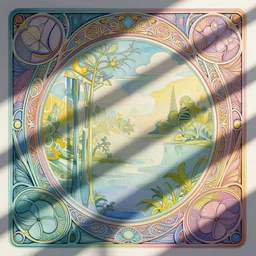 beautiful intricate abstract line art, art nouveau, macintosh, charles rennie mackintosh, colourful, vibrant, pastel colours