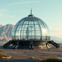 glass arcology dome with mech legs. unreal engine, octane, nanite, lut, final render, specular highlights. subsurface scattering. raytrace. rtx 3 8 4 0 x 2 1 6 0