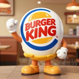 restaurant mascot of a burger king