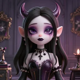 Lofi Vampire Goth BioShock portrait Pixar style by Tristan Eaton Stanley Artgerm and Tom Bagshaw