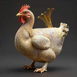 bone chicken, hyper detailed, digital art, trending in artstation, cinematic lighting, studio quality, smooth render, unreal engine 5 rendered, octane rendered, art style by klimt and nixeu and ian sprigger and wlop and krenz cushart.