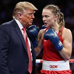 Trump boxing Greta Thunberg