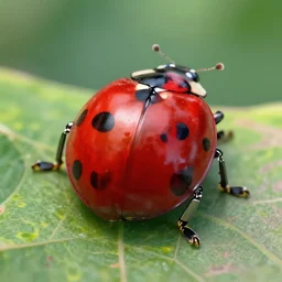 ladybug with metal prosthetic limbs