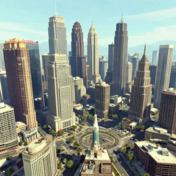highly detailed city gta vice city art,, fantasy art by stephen bliss