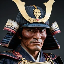 a profile picture of powerful japanese samurai, detailed face, portrait, face symmetry, beast face, character concept portrait by moebius and laurie greasley, profile picture, 8 k, vivid colors, cinematic color grading