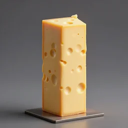 a skyscraper made of cheese