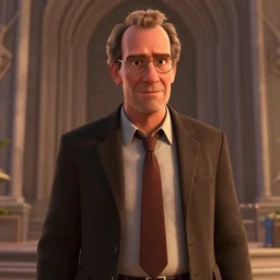 “ very very high quality pixar movie screenshot of gus fring, rendered in octane 8 k with detailed cinematic lighting and shading, award - winning crisp details ”