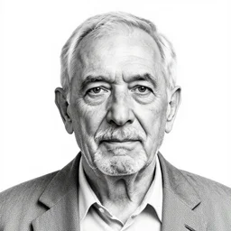 crosshatch portrait of an old man