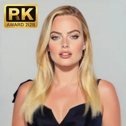 Margot robbie, Illustration, Acrylic Paint, 4k, award winning
