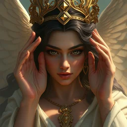 goddess of all things good and awesome, only two hands, highly detailed, digital painting, artstation, concept art, smooth, sharp focus, illustration, unreal engine 5, 8 k, art by artgerm and greg rutkowski and edgar maxence and alphonse mucha