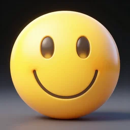 hyperrealistic smiley face emoji