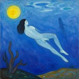 dreaming of a world where i can breathe under water by joan miro